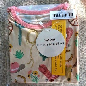 Little Sleepies Pink‎ Ready To Rodeo 2 piece short sleeve PJ set 3T